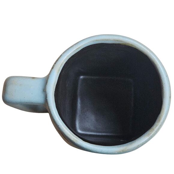 RARE Hand Made Mara Mexico Art Pottery Mug Pine Trees Stars Square Christmas - Picture 5 of 7